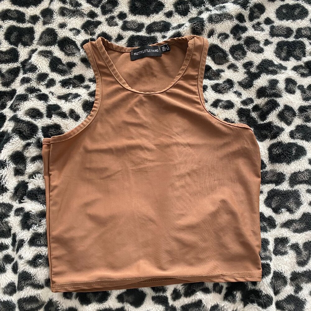 brown tight crop top